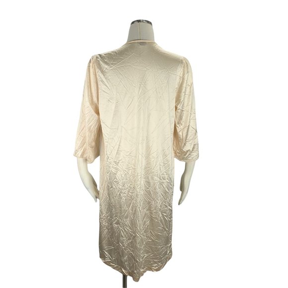 Vanity Fair Medium Vintage Gown Night Roses Lace Button Front - Picture 4 of 5